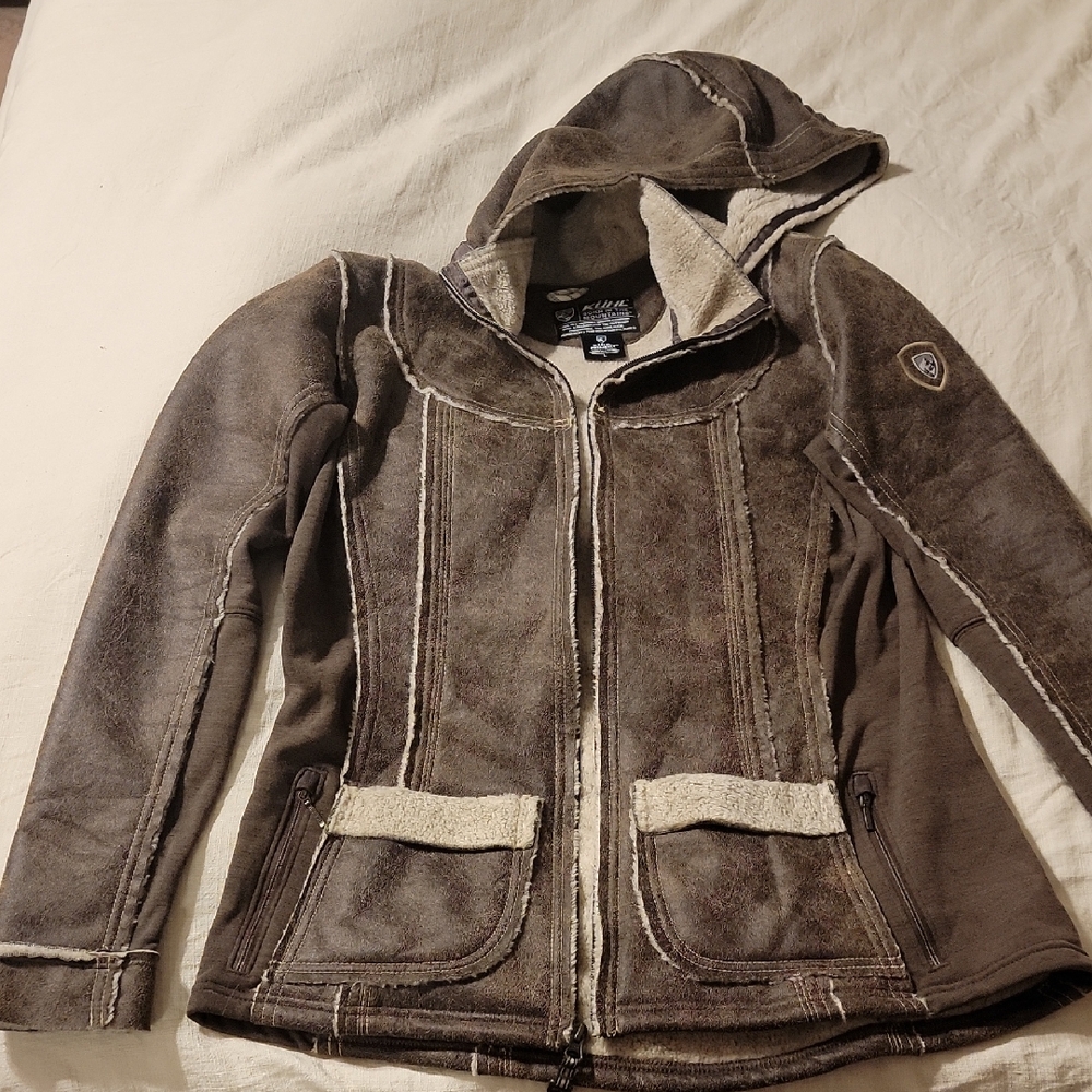 Kuhl Brown Teddy Jacket with Cream Accents